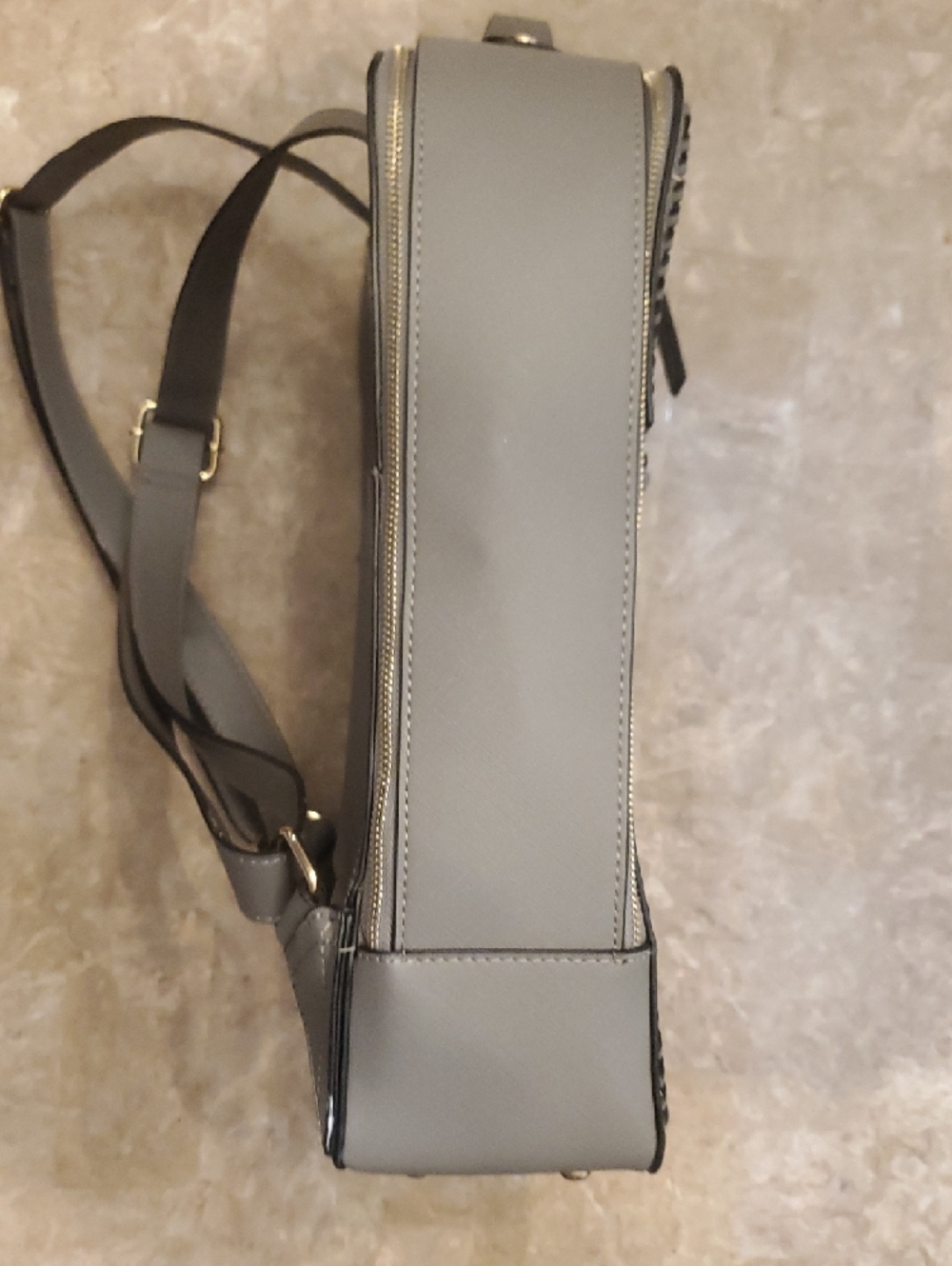 Calpak Kaya Gray Laptop Backpack with Gold Hardware - Picture 4 of 11